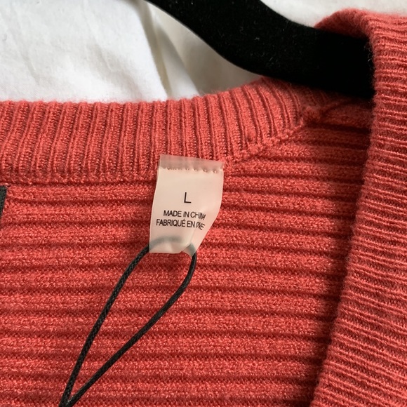 NWT T Tahari Terracotta Rose 🌹 Pink Cucoon Sweater Ribbed Button Up Cardigan💗 - Picture 12 of 12